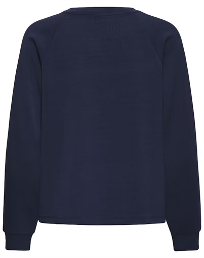 Fransa - FRAurora Sweatshirt - Navy W. White Contrast